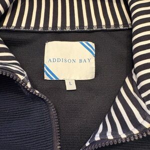 Addison Bay Navy and White Striped Zip-Up